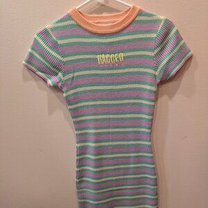Ragged Priest Pastel Striped Dress